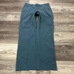 J Crew Blue Mens 32x32 Classic Fit‎ Flat Front Straight Leg Preppy Chino Pants